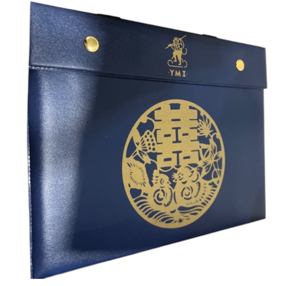 Yellow Mountain Imports Bleau Royal Chinese Mahjong Set 146 Med Tiles Blue Case
